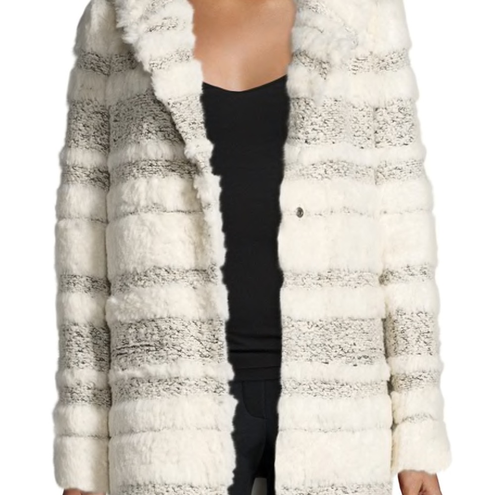 Cinq a Sept Shaggy Boyfriend Jacket